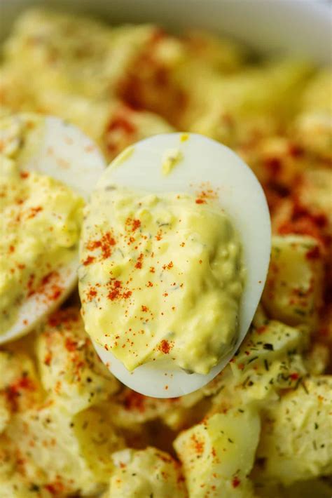 Taste the potato salad and add more spices or mayo to taste. Deviled Egg Potato Salad! | Recipe | Deviled egg potato ...