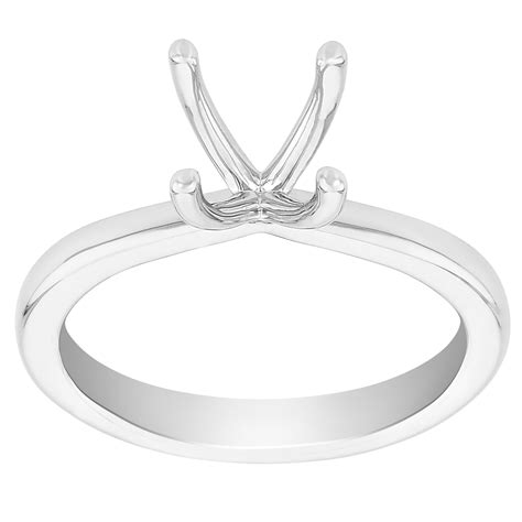 White Gold Solitaire 4 Prong Ring Mounting With 2 Ct Head Borsheims