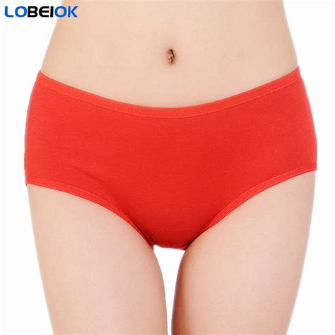 Lobeiok Comfortable Cotton Solid Color Women S Or Girl S Briefs L Xl Xxl Xxxl Panties Women Or
