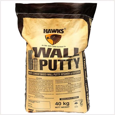 Hawks White Cement Based Powder Wall Putty At Rs 680bag Cement Putty
