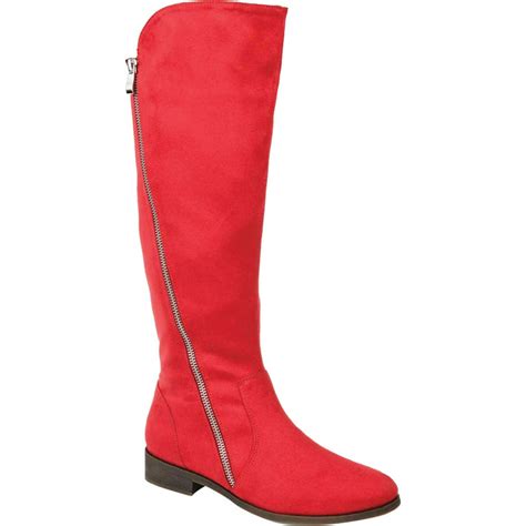 Journee Collection Womens Journee Collection Kerin Extra Wide Calf Knee High Boot Red