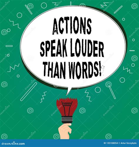 Actions Speak Louder Than Words Illustration 116046874