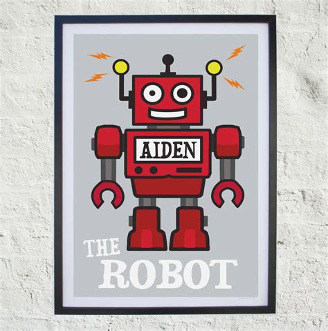 Personalised Robot Print By Spdesign