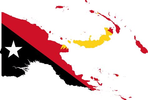 National Flag Of Papua New Guinea Symbol Hunt