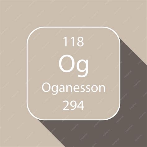 Premium Vector Oganesson Symbol With Long Shadow Design Chemical