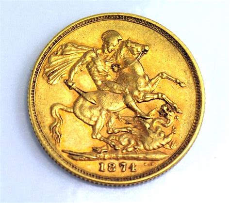 1874 Melbourne Australian Gold Sovereign Coins Numismatics Stamps
