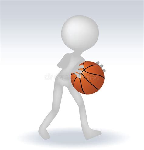 Basketball Des Menschen 3d Stock Abbildung Illustration Von Marionette
