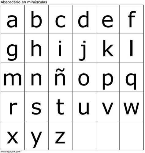 abecedario imprenta minúscula | Abecedario para imprimir, Abecedario