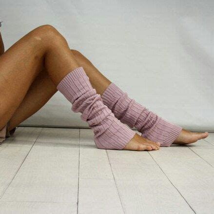 Pink Knitted Legwarmers Woman Boot Socks Dancing Leg Warmers