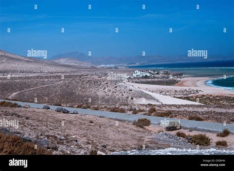 Fuerteventura View Of Sotavento Beach Stock Photo Alamy