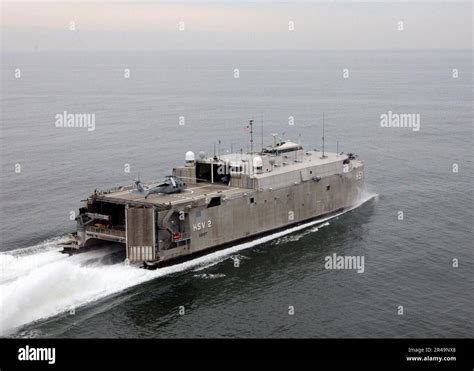 Us Navy High Speed Vessel Two Hsv 2 Swift Glides Through The Waters