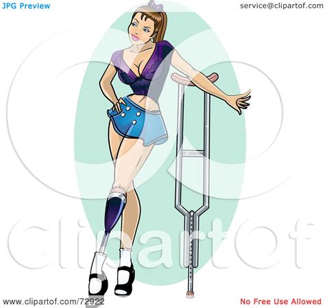 Royalty Free Rf Clipart Illustration Of A Sexy Amputee Pinup Woman