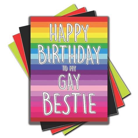 Tarjeta De Cumpleaños Para Gay Amigo Feliz Cumpleaños A Mi Gay Etsy