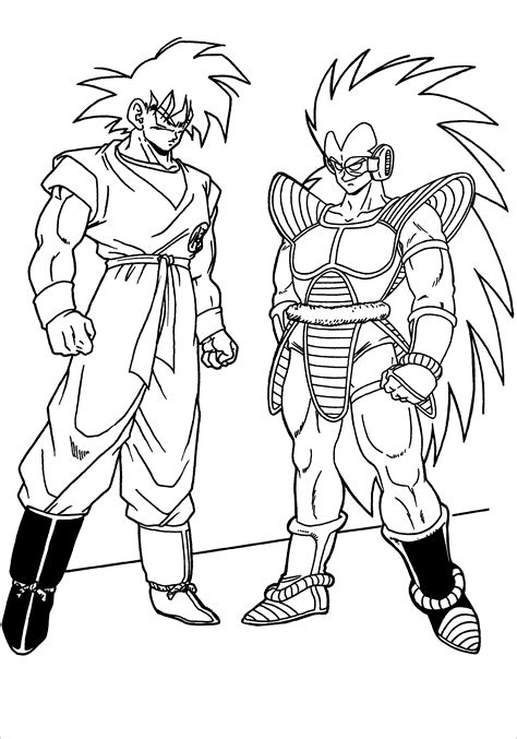 Goku And Vegeta Super Saiyan 4 Coloring Pages