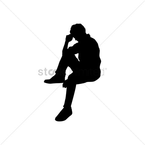 Person Sitting Vector At Collection Of Person Sitting