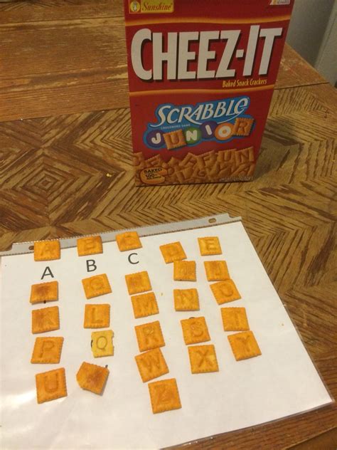 Practice Letter Recognition With Scrabble Cheez Its Cheez It New