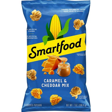 Smartfood Caramel And Cheddar Mix Flavored Popcorn 7 Oz Bag Walmart