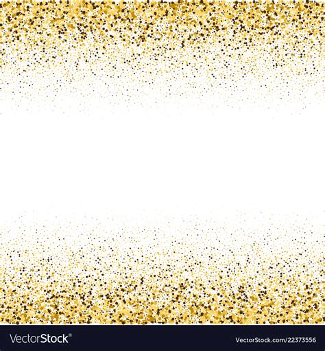 Gold Frame Glitter Texture Isolated On White Vector Image