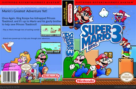 Super Mario Bros. 3 NES Box Art Cover by kirby22