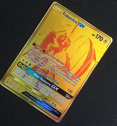 Carte Pokemon Tokorico Gx Gold Sv93sv94 Soleil Et Lune Sl115 Fr Neuve