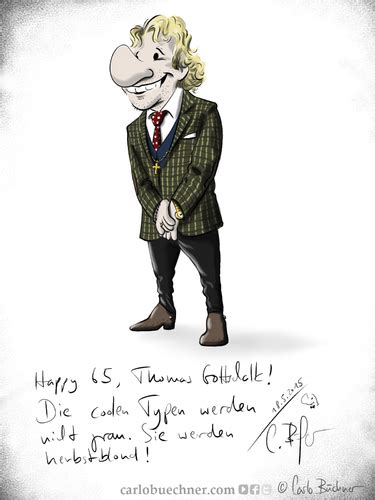 Happy 65 Thomas Gottschalk By Carlo Büchner Media And Culture Cartoon