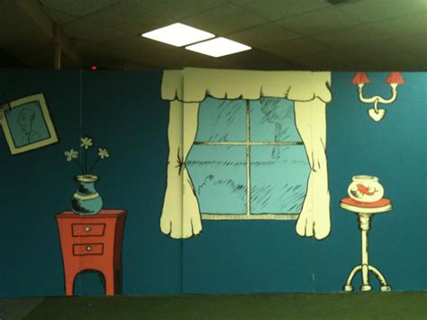 Cool Idea Of Using The Pictures From Dr Seuss Books As The Set Design
