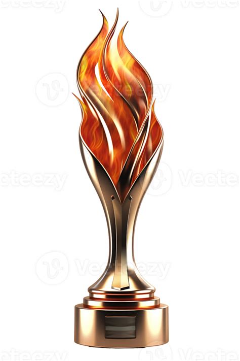 Elegant Fire Trophy 3d Champion Trophy Sports Award Winner Prize