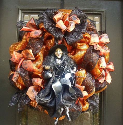 Witch Wreath Witch Halloween Wreaths Deco Mesh Wreath