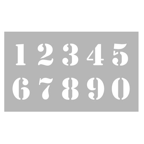 Numbers Stencil 758