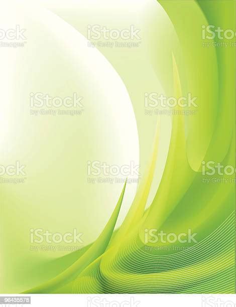 Lime Green And White Abstract Wave Stock Illustration Download Image