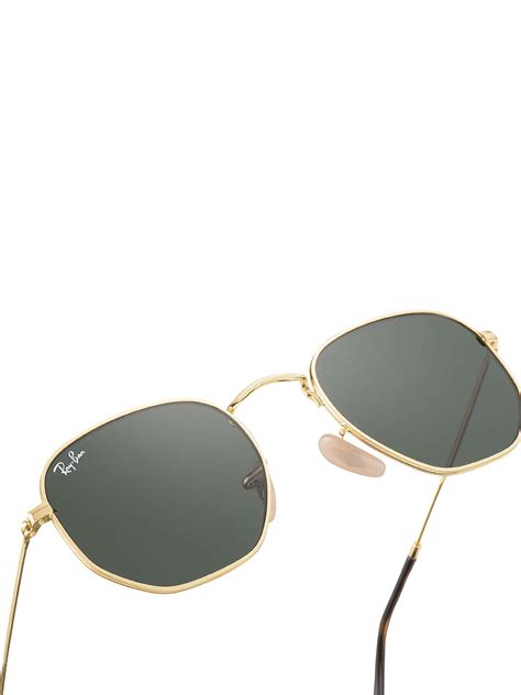 Ray Ban Rb3548n Hexagonal Sunglasses Gold Standout