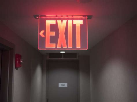 Osha Emergency Exit Signs Over The Door Image To U