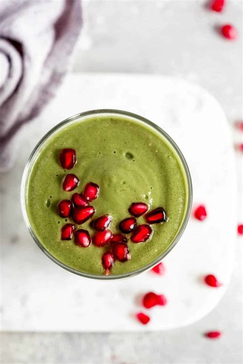 Pomegranate Green Smoothie Sugar Free But Delicious