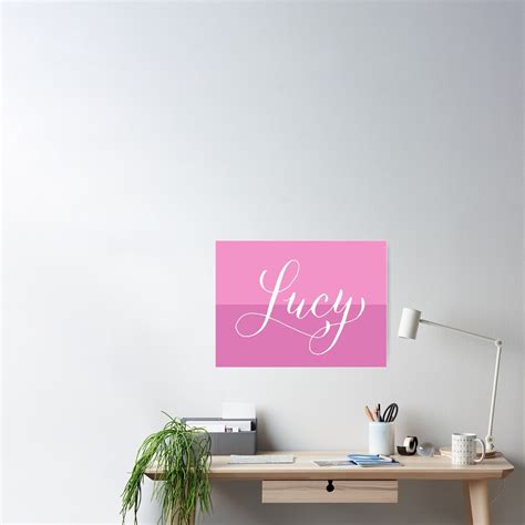 Lucy Modern Calligraphy Name Design Poster For Sale By Cheesim