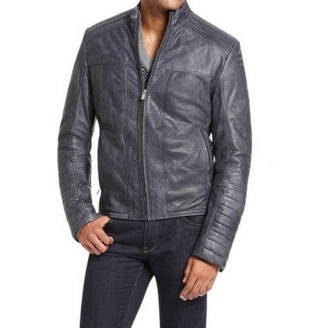 New Mens Slim Fit Moto Lovers Genuine Lambskin Leather Motorcycle