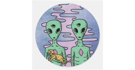 Trippy Alien Stickers Zazzle