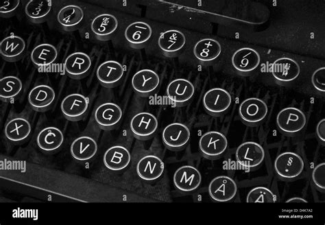 Antique Typewriter Keyboard Closeup Stock Photo Alamy