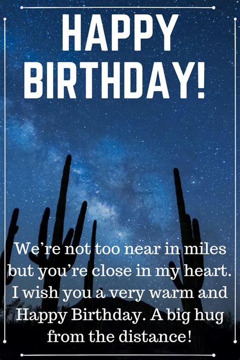 Happy Birthday Wishes For Someone Special Far Away Long Distance