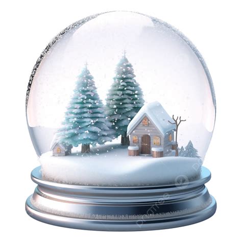 Snow Crystal Glass Snow Globe Christmas Snowball Merry Chrismas Png