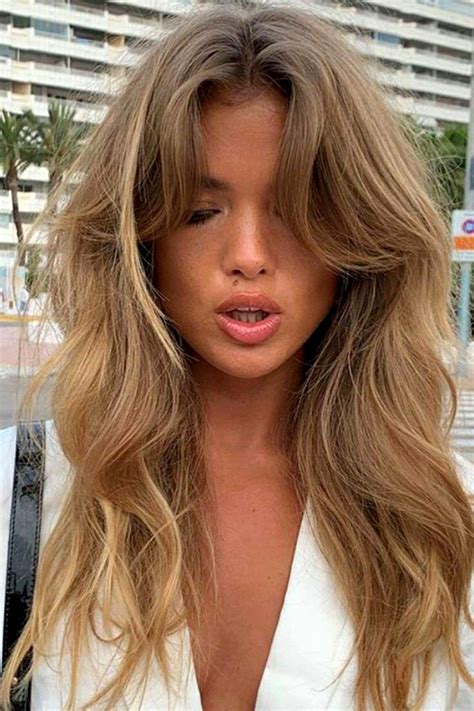 Pinterest Micheleparker In Haircuts For Wavy Hair Long Hair With Bangs Hair Inspo Color