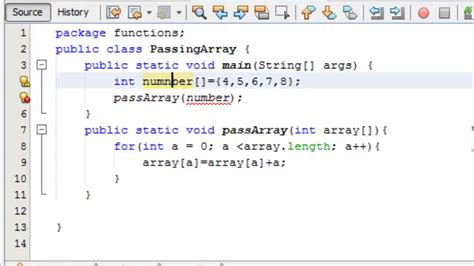 Passing Array To Function In Java Netbeans And Jdk Learn Computer