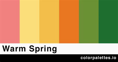 Warm Spring Color Palette Color Palettes