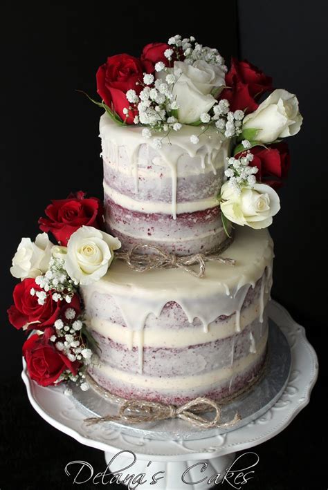Delana S Cakes Semi Naked Red Velvet Wedding Cake