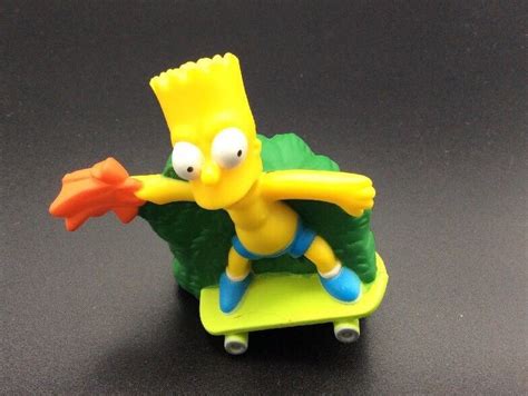 Bart Simpsons Skateboard Toy Loose Figure Burger King Simpsons Toys
