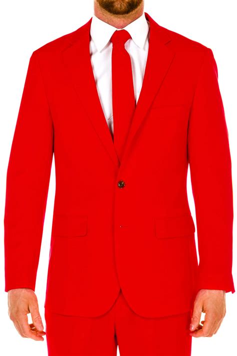 Red Suit Jacket And Slacks The Crimson Skin