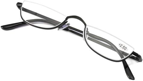 kokobin half frame reading glasses spring hinges for men women slim half moon ebay