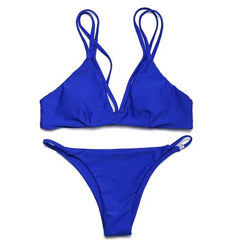 Buy Ddandmm 2018 Women Bikini Sexy Brazilian Bikini Bottom One Shoulder Bandeau