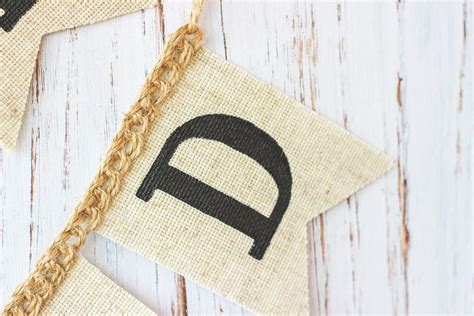 Just Married Burlap Banner Wedding Fabric Bunting Just Married Etsy