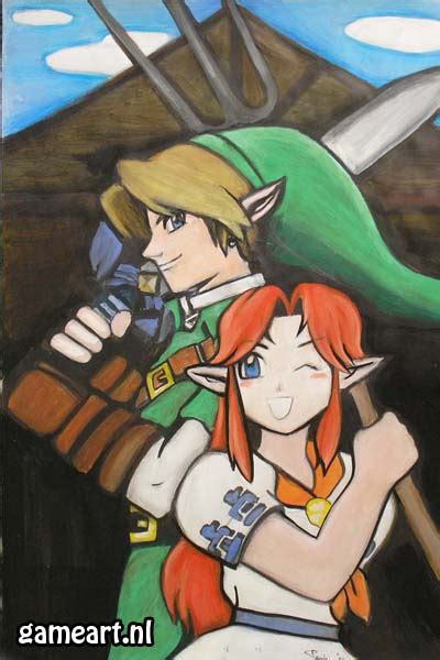 Link And Malon Legend Of Zelda Fanart