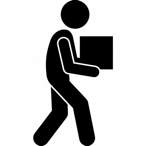 Box Carrying Moving Parcel Walking Icon Download On Iconfinder